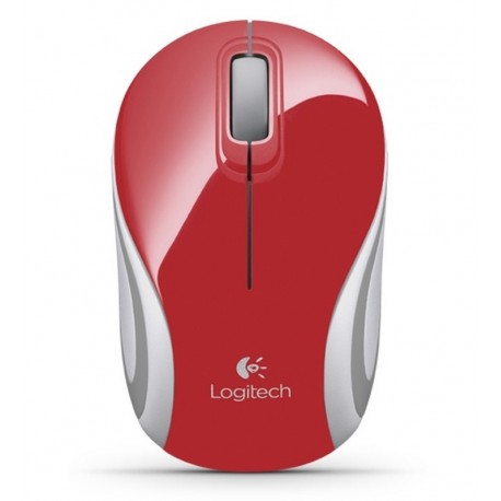 Logitech Wireless Mini Mouse M187 Rojo