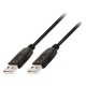 Cable USB 2.0 Tipo A Macho/Macho 2m Negro