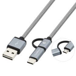 CABLE COOLBOX MULTIUSB MICRO/C GRIS