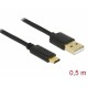 Delock Cable USB 2.0 Tipo-A macho USB Type-C™ 2.0 macho 