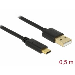 Delock Cable USB 2.0 Tipo-A macho USB Type-C™ 2.0 macho 