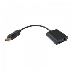 3Go Cable Adaptador DisplayPort a VGA Macho/Hembra 15cm Negro
