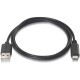 Cable USB 2.0 Aisens A107-0051/ USB 2.0 Type-C Macho - USB Macho/ 1m/ Negro