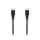 Cable USB 3.2 Tipo-C Aisens A107-0702 20GBPS 5A 100W // USB Tipo-C Macho - USB Tipo-C Macho // Negro