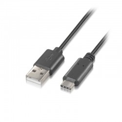 Cable USB 2.0 Aisens A107-0050 // USB Tipo-C Macho - USB Macho // 50cm Negro